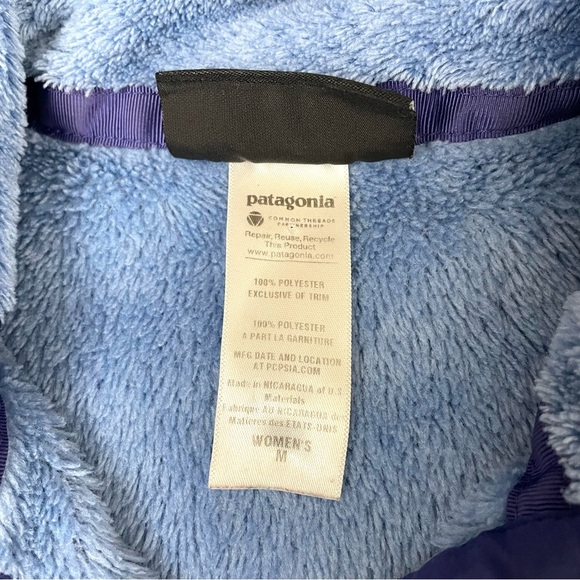 Patagonia Re-Tool T-Snap Fleece Half-Snap Pullover Blue Polartec Medium - Picture 10 of 14